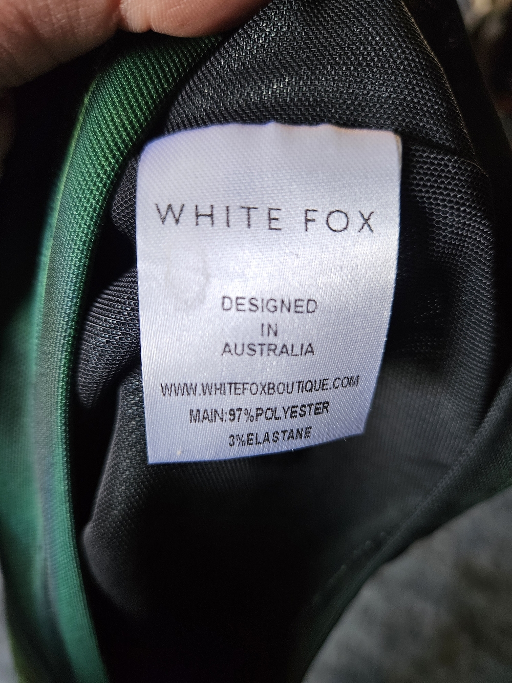 White Fox Boutique Strapless Mini Dress in Green and Black size small - Picture 6 of 8